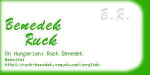 benedek ruck business card